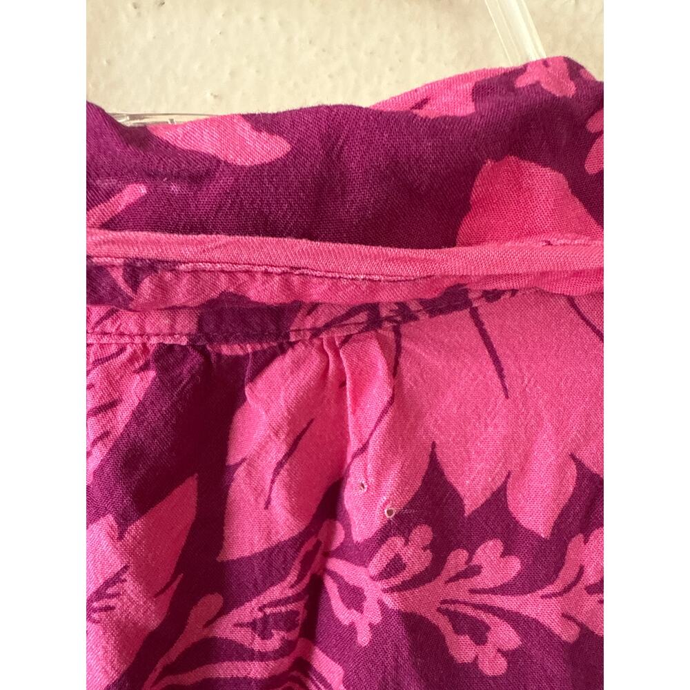 NEW! Anthropologie Tunic Floral Red Pink Sleep Set Top and Bottom Shorts size M - Picture 8 of 15